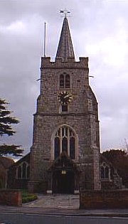 The church in Horsell village.